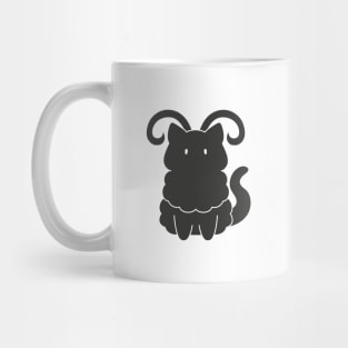 Aries Cat Zodiac Sign (Black and White) Mug